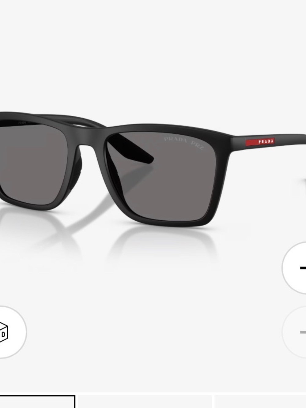 New Prada Black Sunglasses with Red Temple Accent Polarized